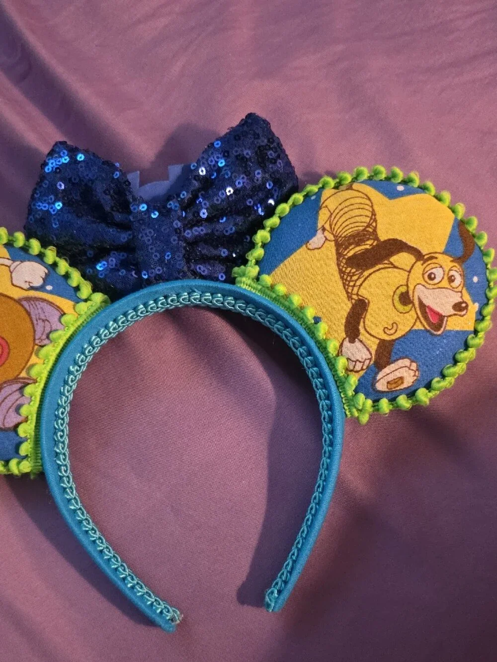Toy Story Inspired Blue Sequin Bow Headband